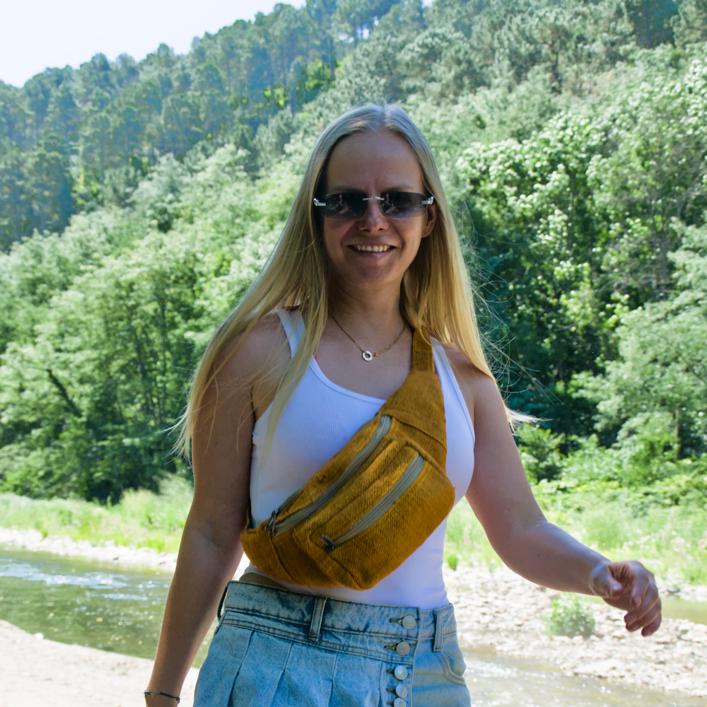 Sac banane orange Chanvre – Image 2