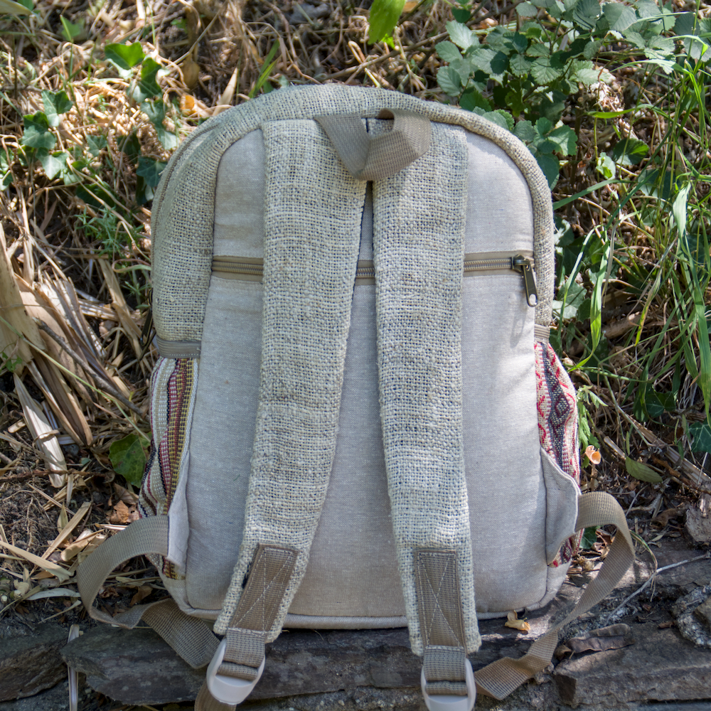 Sac à Dos Chanvre Naturel Tons Terre – Image 3