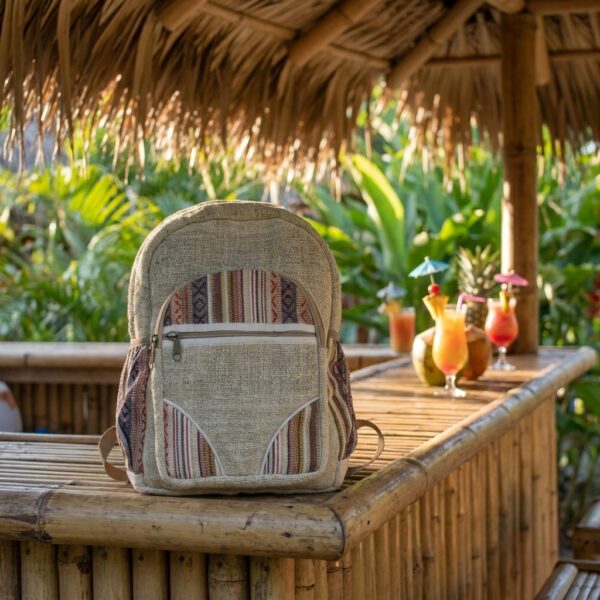 Sac à Dos Chanvre Naturel Tons Terre
